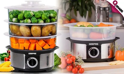 Geepas 3-Layer 12L Food Steamer!